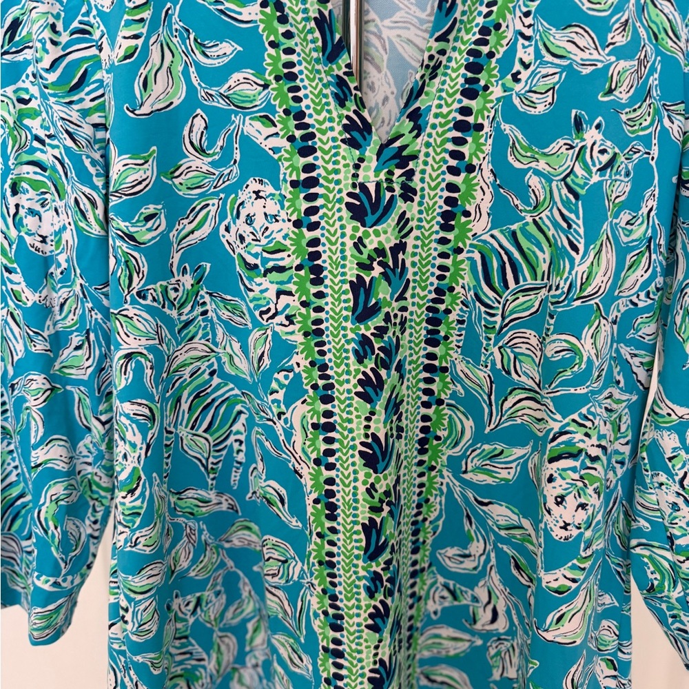 Lilly Pulitzer Karina Tunic UPF Blue and Green